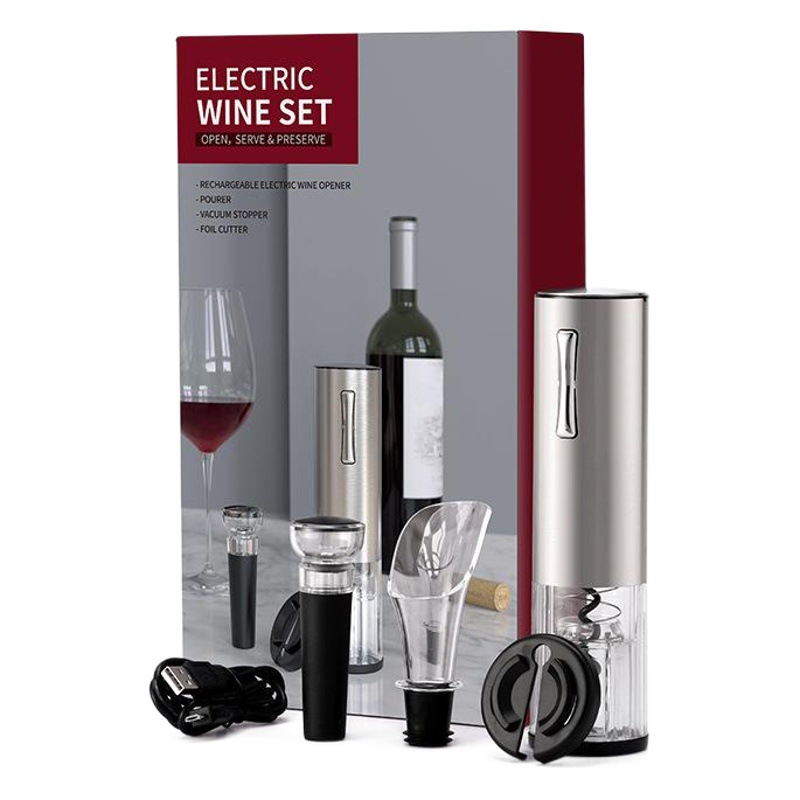 Kelitong fábrica de suministro de vino tinto de múltiples funciones de cuatro en un traje abridor de botellas eléctrico de Cuatro en Uno abridor de botellas