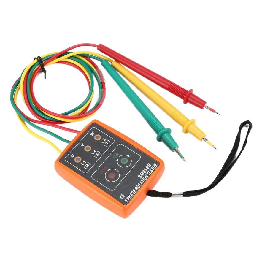 Цифровой измеритель последовательности фаз прибор для измерения тока/трехфазный Измеритель последовательности фаз переменного тока SM852B