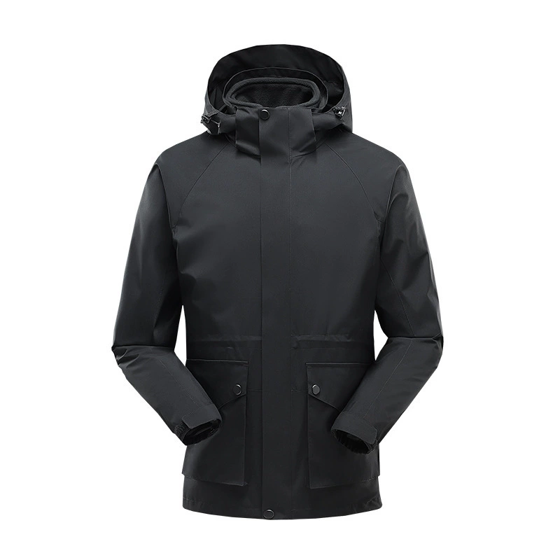 Travel removable jacket for work, warm set, three-in-one, men's style