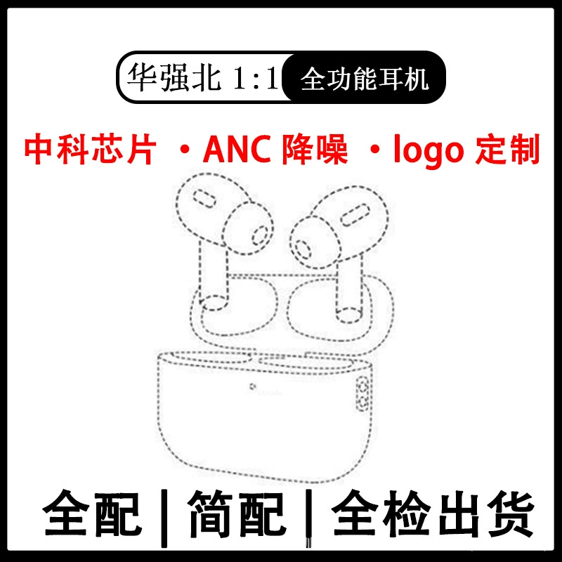 Huaqiangbei Is Suitable for Apple Zhongke Bluetooth Headset AirPods Pro2 Fifth and Sixth Generation Pro2Anc Active Noise Reduction