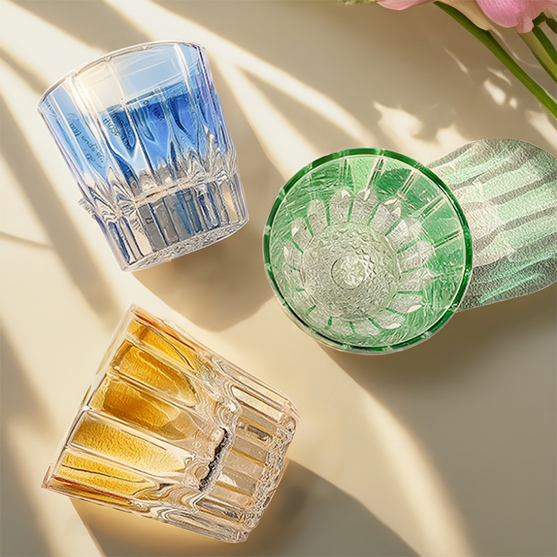 Taza de vidrio Edo Chezi Taza de agua de lujo ligera para el hogar Taza de luz brillante con estrella