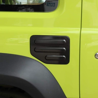 Suitable for Jb64 Jb74 Jimny Decorative Parts Three Horizontal Carbon Fiber Color Black Paste Abs Fuel Tank Cover