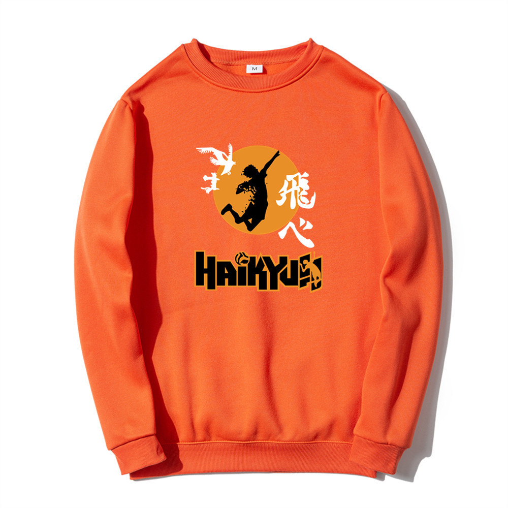 Otoño e Invierno nueva impresión de dibujos animados voleibol juvenil día de dibujos animados dibujos animados sueltos hombres y mujeres suéter sudadera_voghion.com