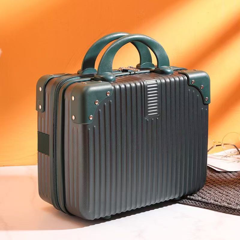 Maleta retro Estuche cosmético de 14 pulgadas Maleta pequeña Mini recuerdo Caja de contraseña ligera pequeña Caja de viaje