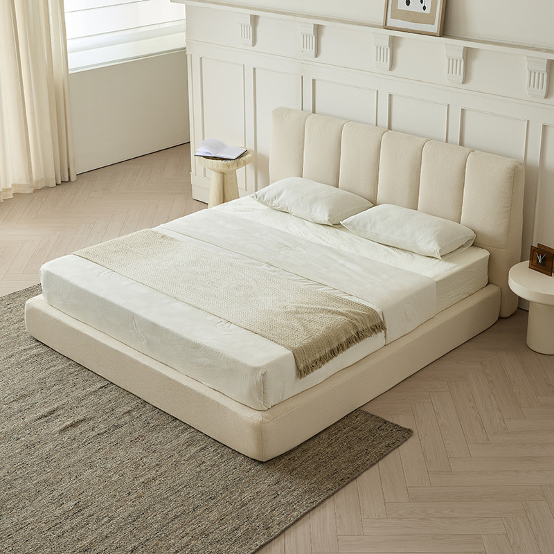 Cama plegable de tela en el extranjero pequeña casa de comercio exterior cama compresible de paquete blando de un solo apartamento cama de ensamblaje metal