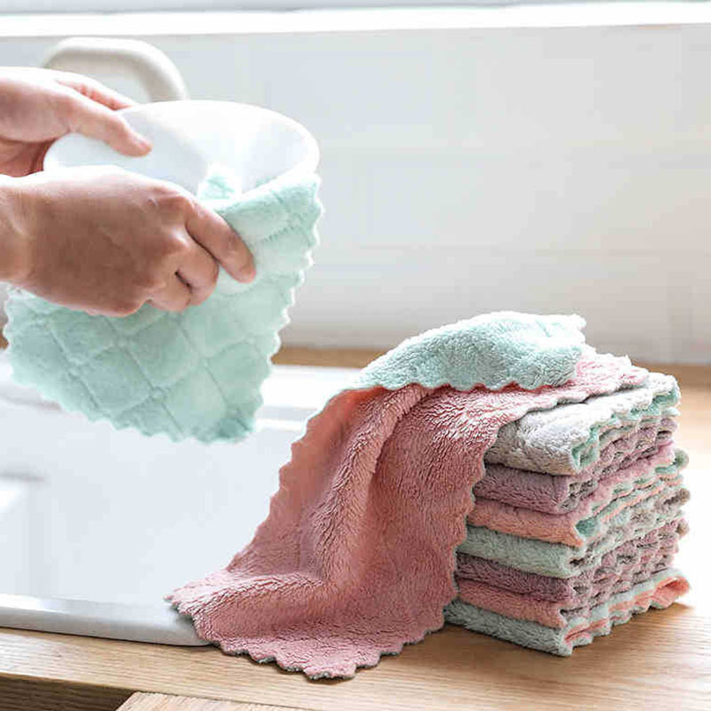 Free Shipping Coral Fleece Dishcloth, Absorbent Lazy Rag for Home Use, Table Wiping Cloth, Dish Towel, Hand Cleaning Scouring Pad Free Shipping Coral Fleece Dishcloth, Absorbent Lazy Rag for Home Use, Table Wiping Cloth, Dish Towel, Hand Cleaning Scouring Pad