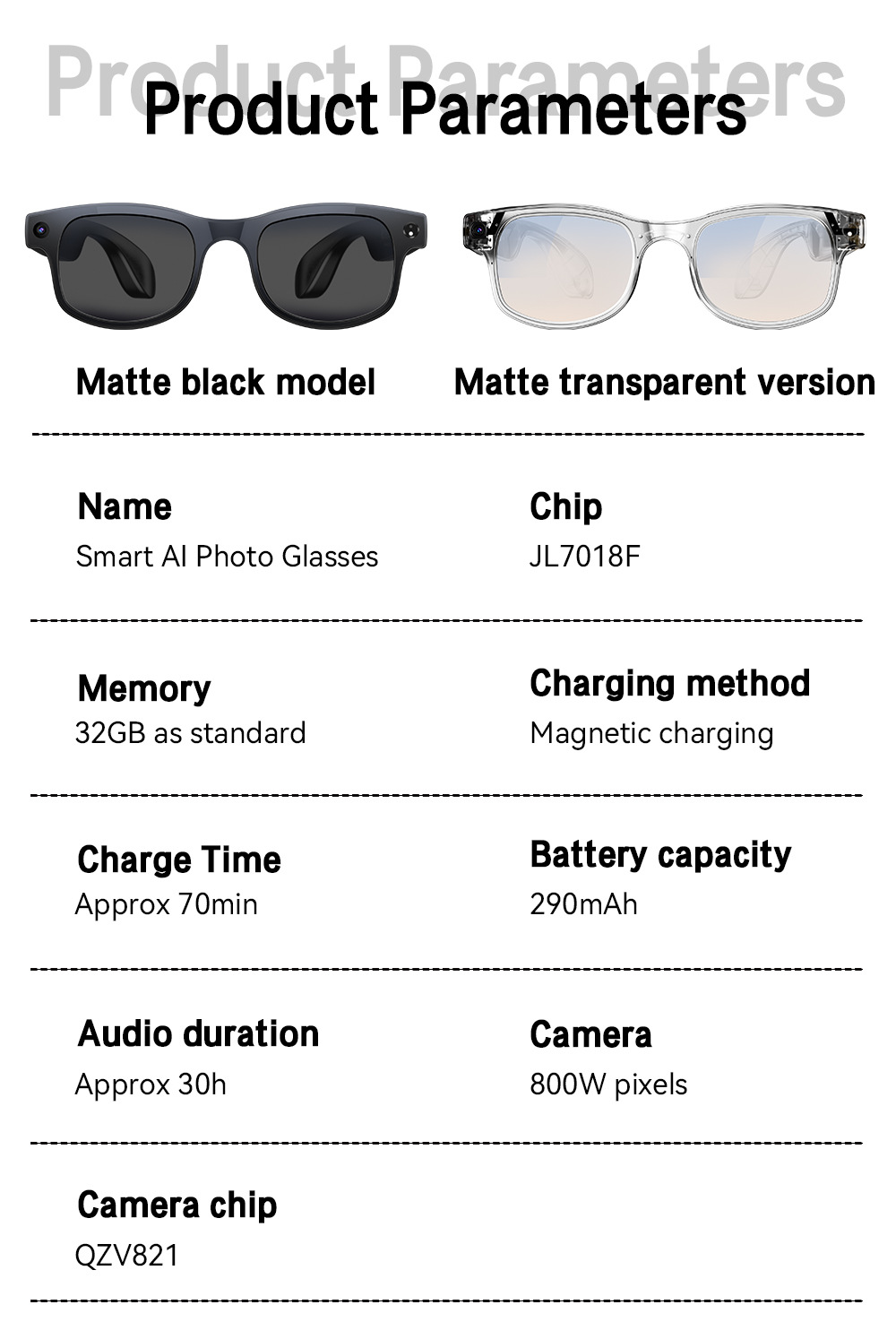Smart Glasses With Camera For Photo, Video, Calling And Translate_voghion.com