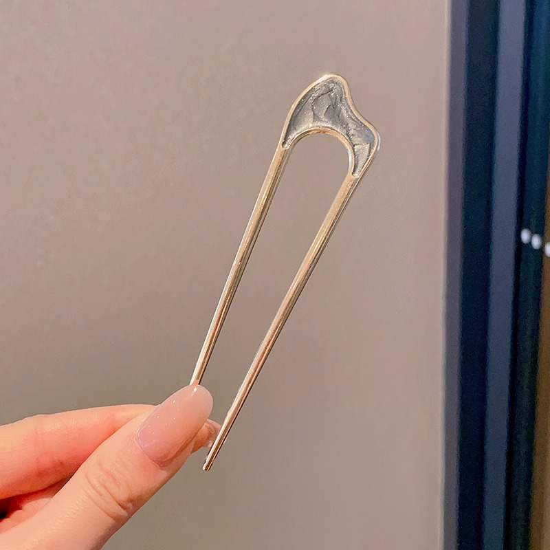 Horquilla de cabello en forma de U de perla de alta calidad horquilla de cabello en la parte posterior de la cabeza femenina horquilla de aleación tocado nuevo peine de horquilla chino