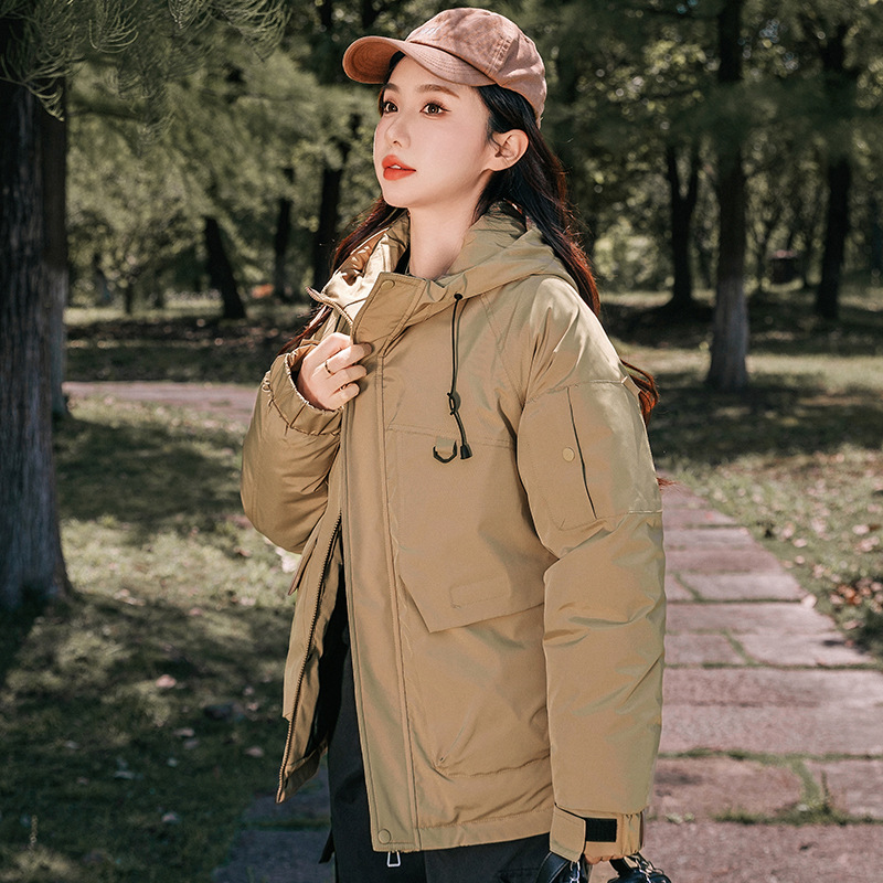 Área de asalto al aire libre para hombres y mujeres en invierno 2025 nueva ropa de algodón caliente a prueba de viento ropa de trabajo chaqueta casual abrigo de moda image 5