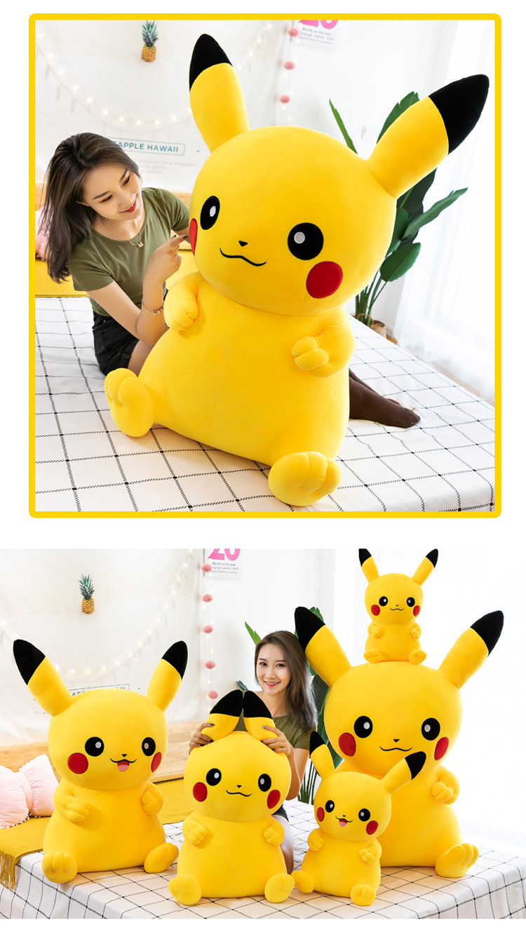 Supply Internet Celebrity Pikachu Plush Toy Soft Toy Children's Pillow  Pocket Elf Girls' Gifts Ragdoll Gifts