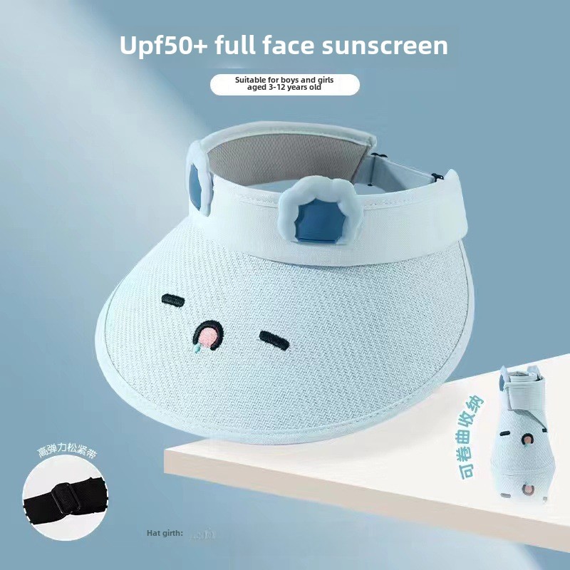 Chapeau de protection solaire pour enfants, prix d'usine, vente directe, chapeau d'été vide, protection UV, chapeau de soleil pour bébé, chapeau de soleil respirant, dessin animé_voghion.com