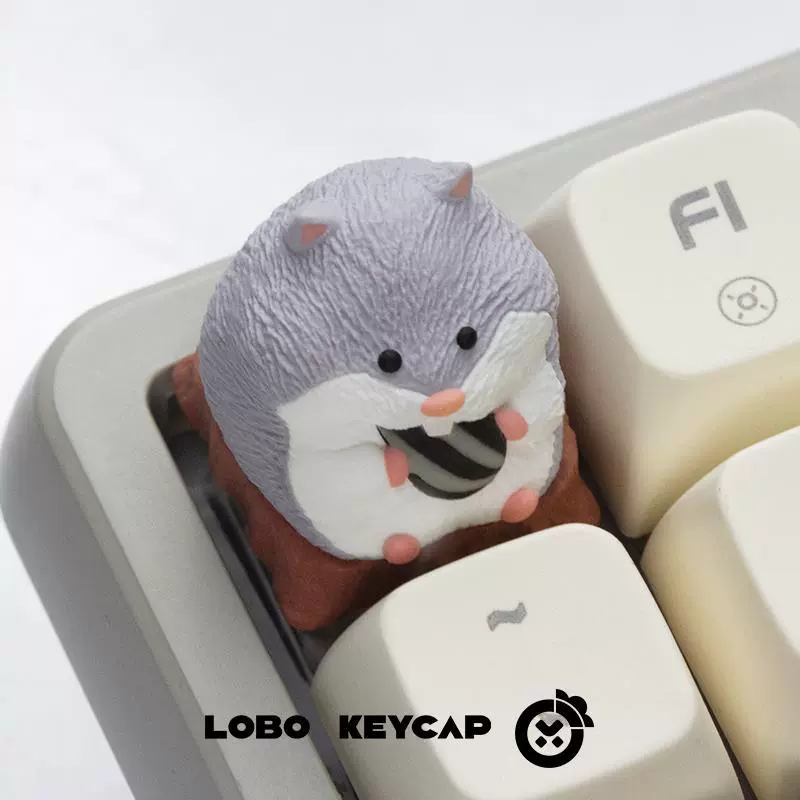 ЛОБО серия хомячка Pudding Maci resin keycap для механической клавиатуры - персонализированныйby 无限键造