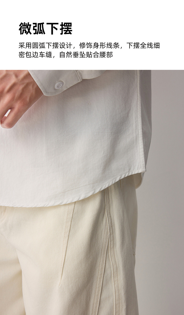 Áo sơ mi nam dài tay cotton trơn màu phong cách công sở — đen chi tiết 7