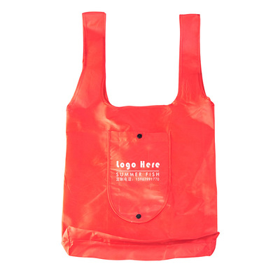 定制背心購物袋 折疊收納購物袋 牛津布環保袋 廣告宣傳手提袋