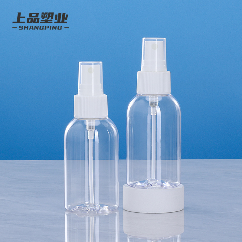 工厂直供100ml瓶包材 PET塑料透明分装瓶消毒水75%酒精喷雾空瓶子