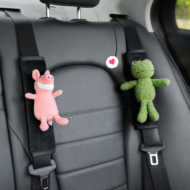 Protector de Hombro de Felpa para Cinturón de Seguridad 1 Par, Suave y Decorativo, para Auto