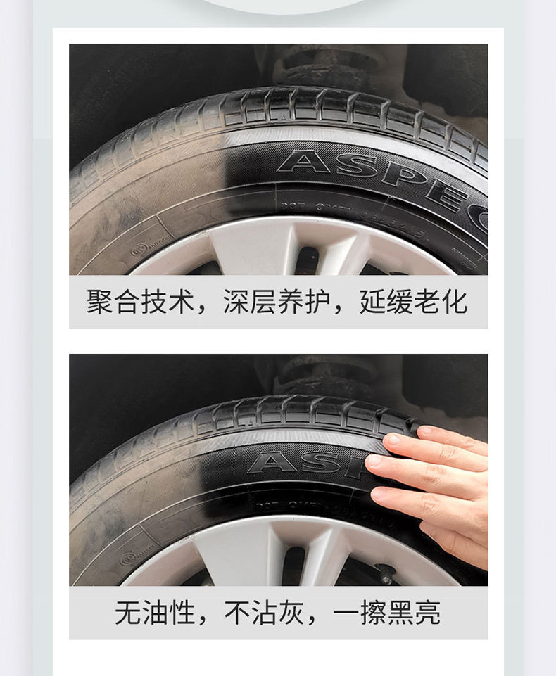 Car Tire Maintenance Anti-Aging Tire Special Brightener Wax Glaze Renovation Agent Antioxidant Car