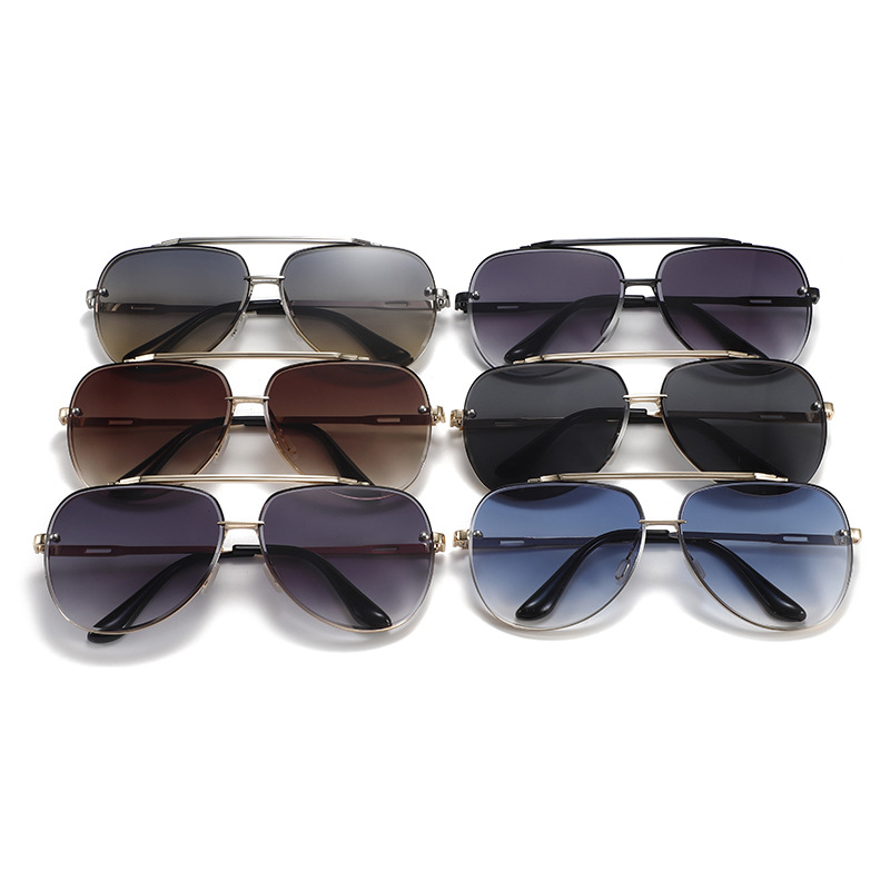Men'S Gender Streetwear Style Streetwear Geometric PC UV400 Protection Round Frame Full Frame Men's Sunglasses