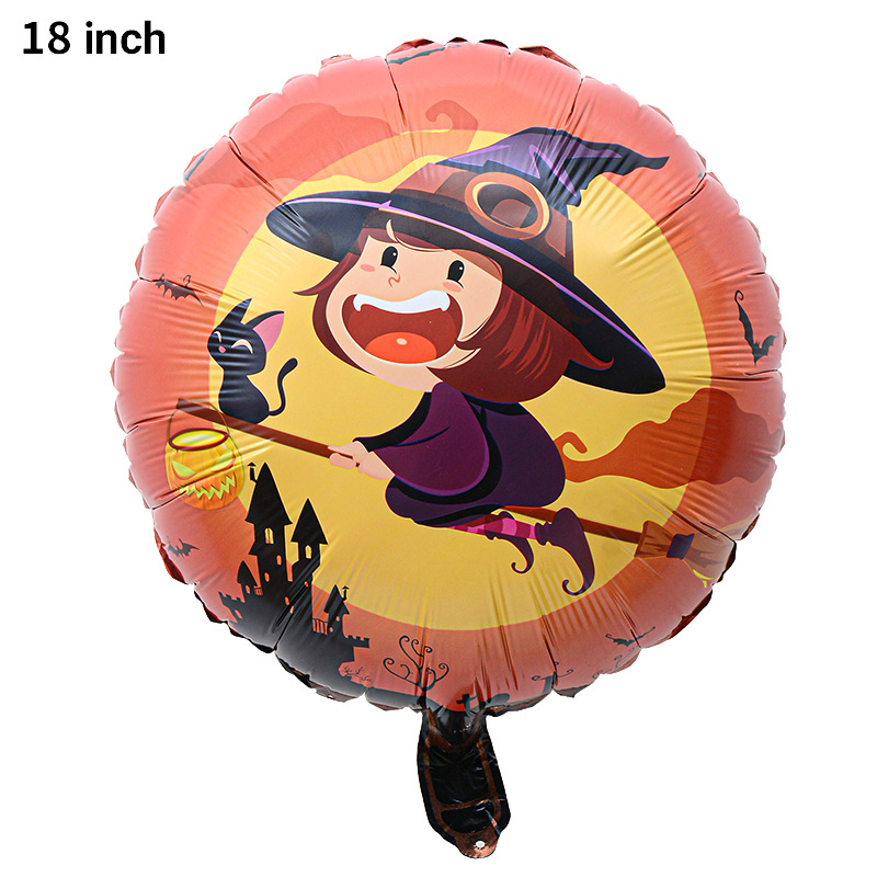 Bola de 18 pulgadas globo de aluminio de Halloween fantasma Festival cráneo calabaza Halloween tema Fiesta escena decoración globo