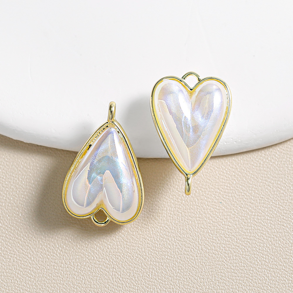 Heidi Mermaid Aleación doble cara amor accesorios joyería cadena de teléfono móvil collar llavero doble colgante