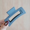 Brand square hair accessory, hairgrip, big hairpins, crab pin for bath, shark, South Korea, simple and elegant design