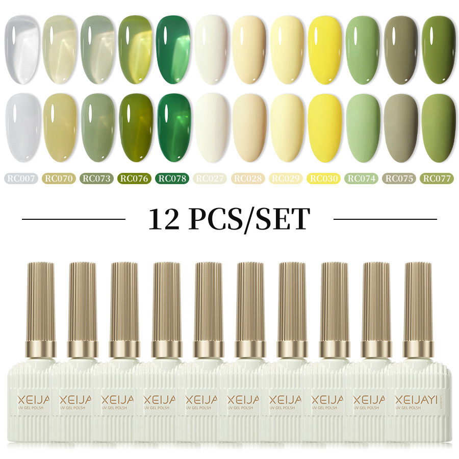 Xianjiayi 102 color nail polish glue new suit phototherapy glue popular online 12 color suit solid and lasting nail salon
