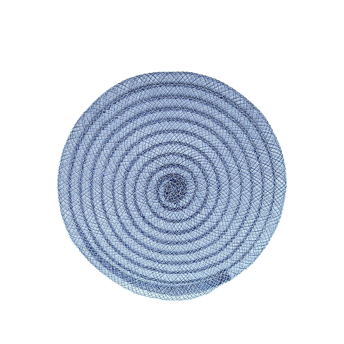 De estilo japonés ronda tejida mantel respetuoso del medio ambiente PE mesa estera de PVC mantel lavable antideslizante mesa decorativa estera montaña