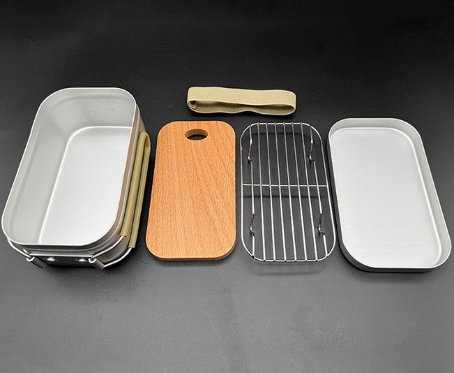 Handle, lunch box, set