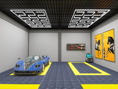 Sala de lavado de coches Estación de luz tienda de belleza led luz de techo de cristal chapado en película taller sin polvo tienda de 4S luz de la parrilla