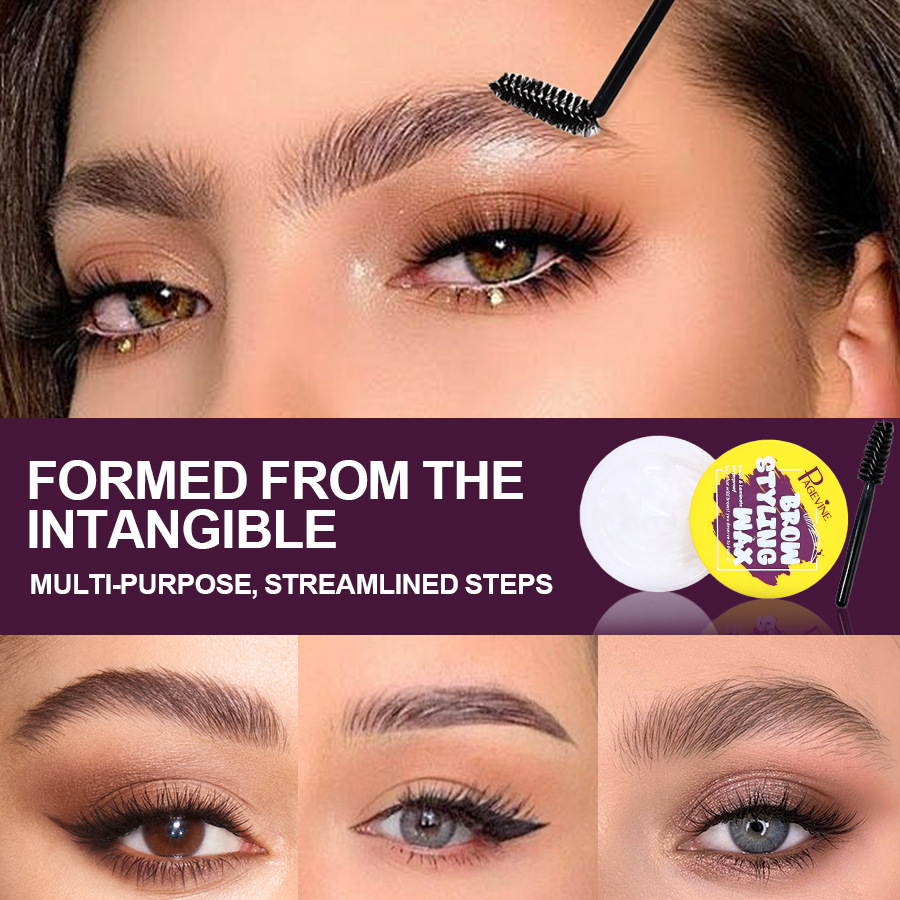 Cross-border PAGE VINE Eyebrow Styling jabón incolor, transparente, refrescante y duradero, cejas naturales, cejas con cepillo.