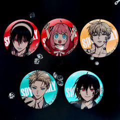 Spy Family cool reflective badge Anya Lloyd Yuri double flash Bashi 75mm millet