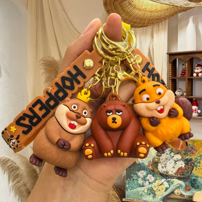 Popular Cute Beaver Transformation Plan Keychain Cartoon Doll Bag Pendant Car Keychain Wholesale in Stock Popular Cute Beaver Transformation Plan Keychain Cartoon Doll Bag Pendant Car Keychain Wholesale in Stock