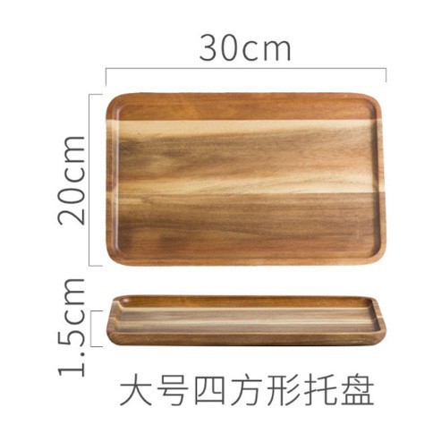 Decoración de postre boda cumpleaños accesorios de decoración mango de cobre Acacia bandeja de madera pastel platos de bocadillos estante de exhibición