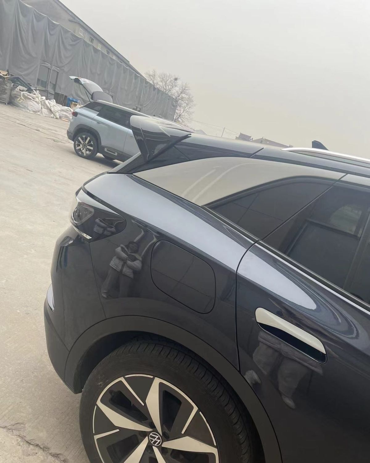 Suitable for Volkswagen Id4X/Id4Crozz Rear Wing Sports Punch-Free Fixed Wind Wing Id4 Blinds Rear Window Decoration