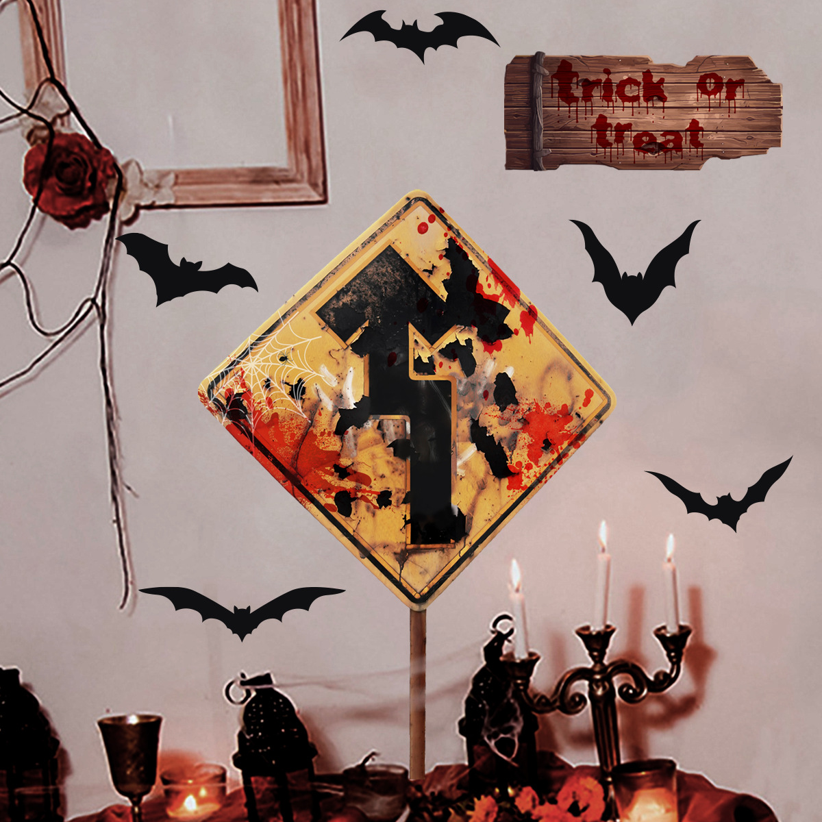 Decorative Blood Drops Wall Sticker Self-adhesive Pvc Wall Mural_voghion.com