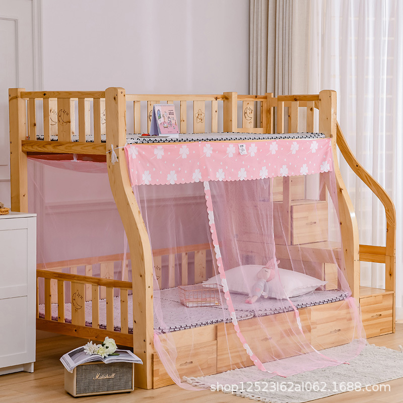 Mother bed mosquito net upper and lower bed double 0.9 m1.2 meters high and low children Trapezoidal Bed 1.5 meters household mosquito net