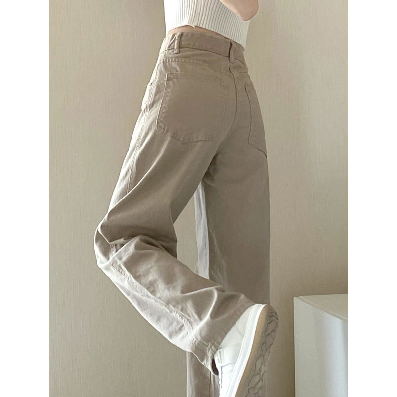 Straight-Leg Jeans for Women 2026 Spring and Autumn New Wide-Leg Pants Plus Size High-Waisted Slimming Versatile Casual Long Pants Trendy