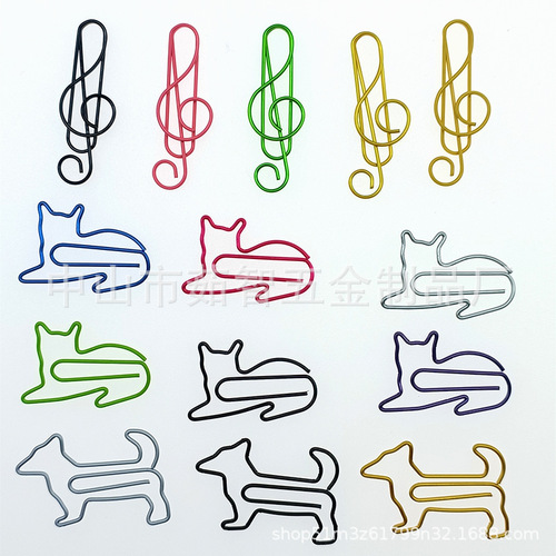 New Animal-shaped Paper Clips, Colorful Cat-shaped Creative Shaped Clips, Cartoon-style Dog-shaped Paper Clips