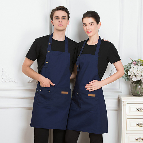 Dessert shop coffee shop waitress work uniforms restaurant Nail salon halter neck apron for women and men milk tea cake shop work clothes