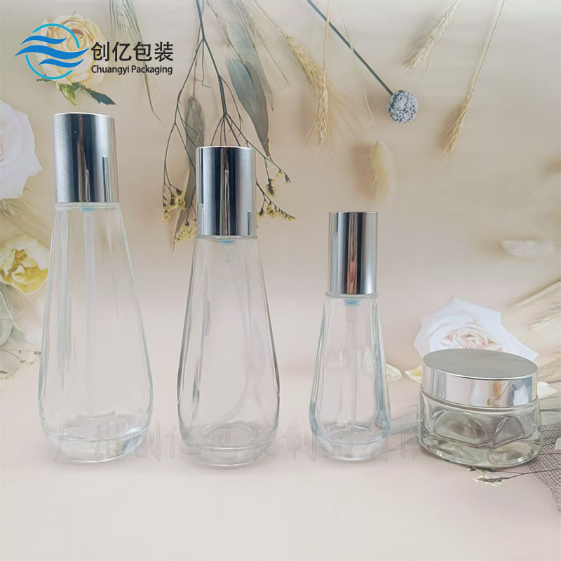 スポット 50ML ウォーターエマルジョンエッセンスガラスボトル 120ML 六角形プッシュ式スキンケア製品空ボトル包装材|undefined