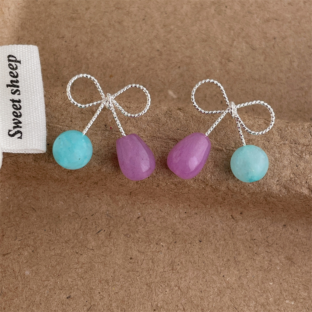 Cute small sophisticated design earrings with bow