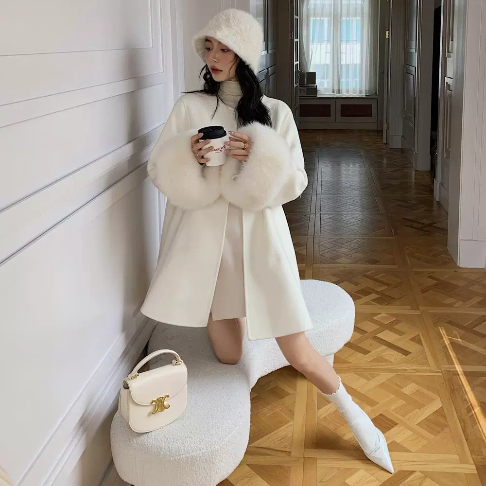 Double-sided cloak, cashmere trench coat