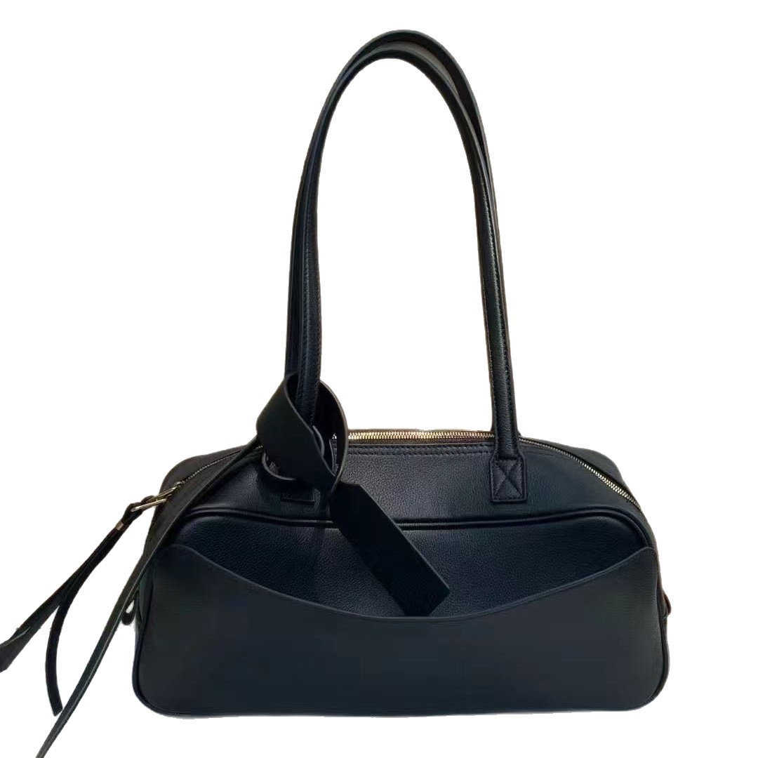 Borsa a tracolla bowling in pelle da donna grande capienza_voghion.com