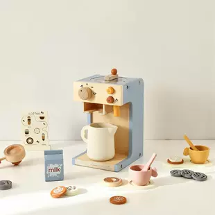 Игровой набор кухни с кофейной машиной и силиконовой посудой