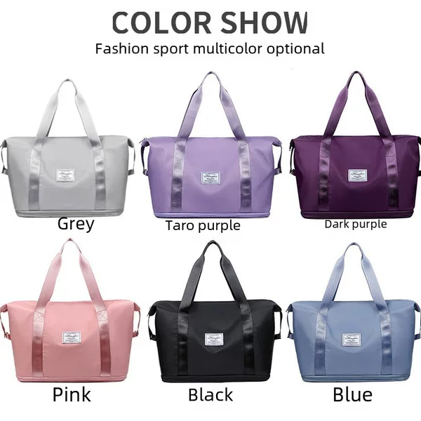 Travel Bag Large Capacity Dry and Wet Separation Portable Fitness Bag Short-Distance Travel Business Trip Luggage Bag Clothes Storage Bag for Women