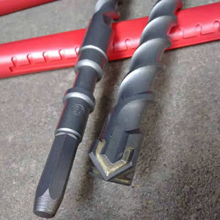 Long hexagonal 38E electric hammer bit 18 24 25 28 30 Cross four-blade alloy impact drill 280-400mm