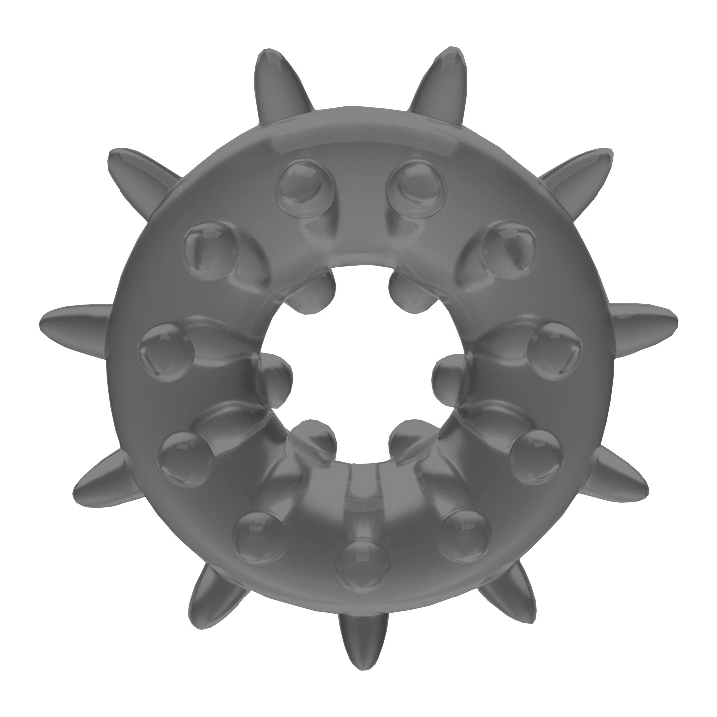 Spiked Snowflake Wearable Penis Ring, Textured TPE Cock Ring for Men — detail image 19