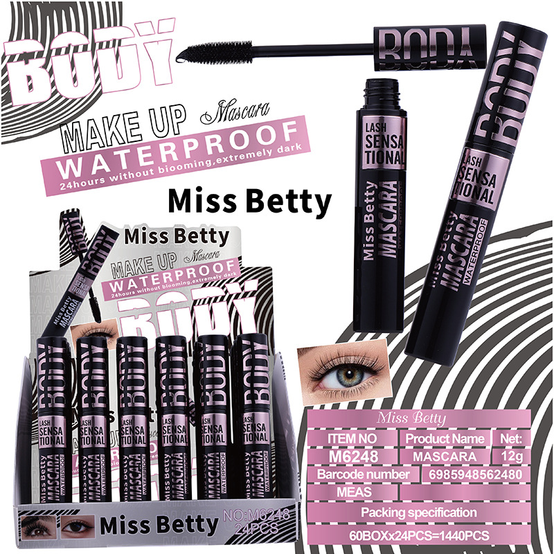 Nuevos productos de comercio exterior transfronterizo MissBetty densa rímel impermeable maquillaje mascara crema mascara al por mayor
