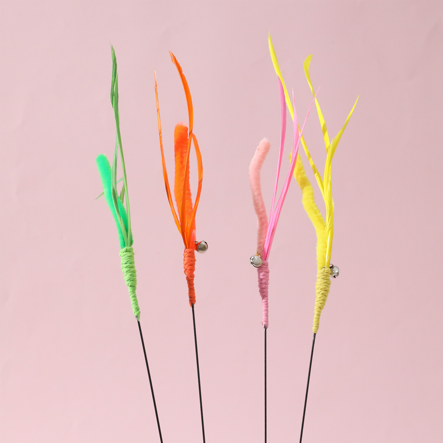 Palo para gatos divertido, juguete para gatos, cola de perro, alambre de acero de mango corto, palo para gatos divertido, palo para gatos divertido, palo para gatos, suministros para gatos