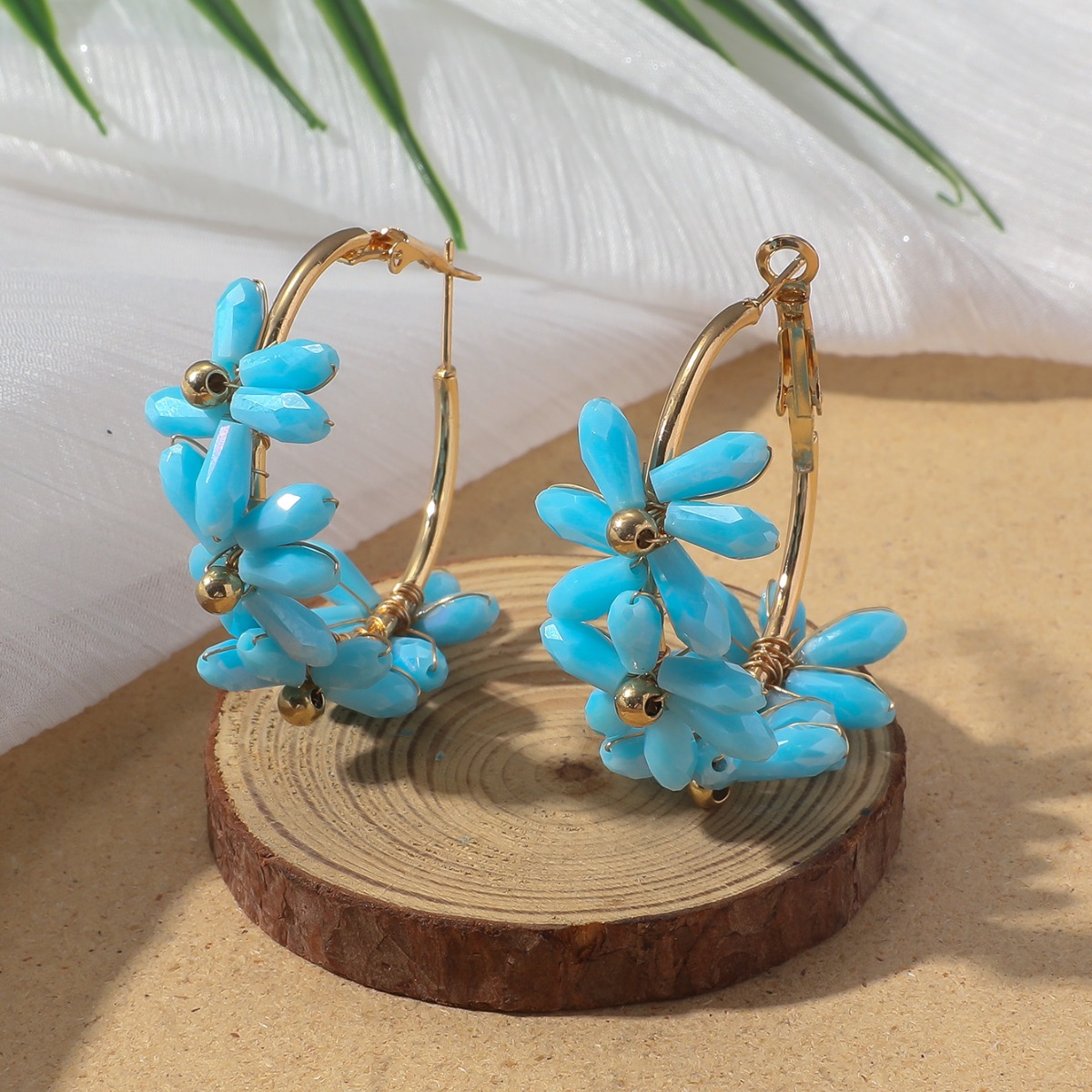 20g Weight 304 Stainless Steel Ear Needle Material Earrings Classification 1 Pair Quantity Holiday, Travel Occasion Artificial Crystal Material Flower Pattern All Seasons Season Women's Gender Vacation, Classic Style Style 1 Pair Vacation Classic Style Flower Artificial Crystal Earrings 23